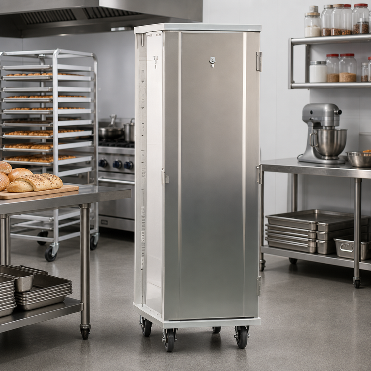 Product image #2 for New Age Full-Height Enclosed Mobile Aluminum Pan Rack for 40 18 x 26 Inch Sheet Pans