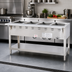 Thumbnail image #2 for Aerohot Wet Bath Gas Steam Table with 4-Pan Open Water Bath, Stainless Steel Top, and Open Base with Undershelf
