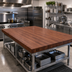 Thumbnail image #2 for John Boos Boos Block American Black Walnut Edge Grain Kitchen Countertop, 96 x 48 x 3 Inches