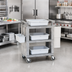 Thumbnail image #2 for Vollrath Closed-End Structural Foam Plastic Utility Cart, 3-Shelf, 200 lb Capacity