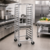 Thumbnail image #2 for Channel Manufacturing Stainless Steel Mobile Side-Load Steam Table Pan Rack for 12 x 20 Pans, 18-Pan Capacity, 36-Inch High