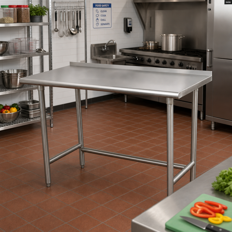 Product image #2 for Advance Tabco Special Value Series 72-Inch x 36-Inch Stainless Steel Work Table with 1-1/2-Inch Rear Up-Turn