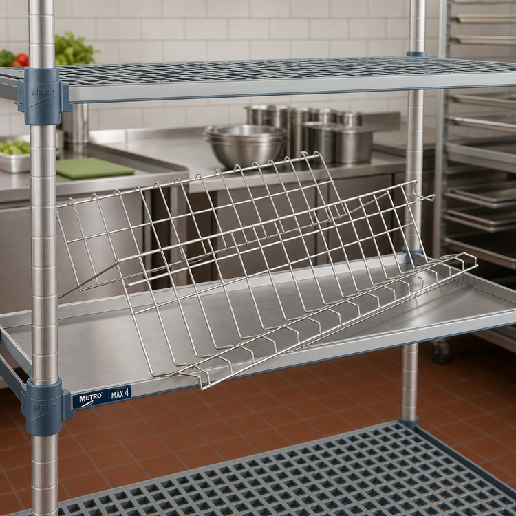 Product image #2 for MetroMax 4 24 x 36-Inch Type 304 Stainless Steel Drop-In Drying Rack for Open Frame Shelving