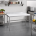 Thumbnail image #2 for Advance Tabco Poly-Vance Poly-Top Work Table with 6-Inch Backsplash, 48 x 24 Inches