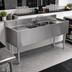 Thumbnail image #2 for CHOICE Four Compartment Underbar Sink Unit with Dual Drainboards and Deck-Mount Faucet, 72