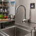 Thumbnail image #2 for equip Low-Lead Wall-Mount Touchless Electronic Sensor Faucet with Swivel Gooseneck and Thermostatic Mixing Valve