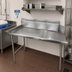 Thumbnail image #2 for Advance Tabco Special Value Series Straight Right-to-Left Dish Table with 10-1/2-Inch Backsplash, 95 x 30 Inches