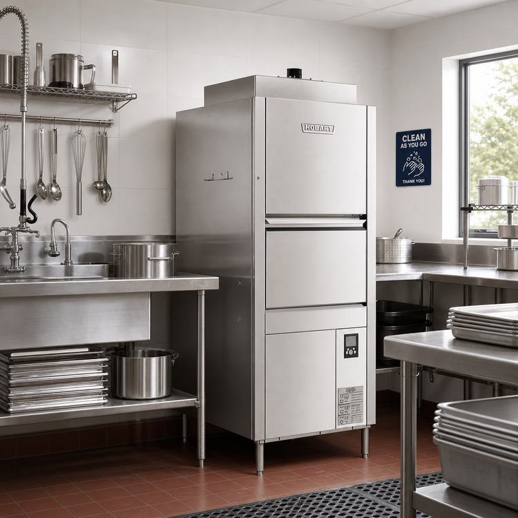 Product image #2 for Hobart Warewash Advansys Ventless High-Temperature Front-Loading Pot, Pan & Utensil Washer, 480V