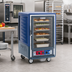 Thumbnail image #2 for Metro C5 3 Series Mobile Half-Height Heated Holding & Proofing Cabinet with Blue Insulation Armour, Clear Polycarbonate Door, and Fixed Wire Slides