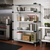 Thumbnail image #2 for Quantum 54-Inch x 18-Inch x 74-Inch Solid Shelving Starter Kit with 4 Shelves