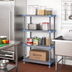 Thumbnail image #2 for Quantum Millenia 24 Inch W x 18 Inch D x 62 Inch H Stationary 4-Shelf Polymer Starter Shelving Unit, Gray