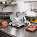 Thumbnail image #2 for Omas Trento 13-Inch Gear-Driven Manual Gravity Feed Meat Slicer, 1/3 HP, 110V