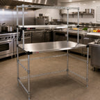 Thumbnail image #3 for Metro Super Erecta® Hot EZHS48W-KIT 48 x 24 Inch Stainless Steel Heated Workstation with Open Base and Wire Overshelf