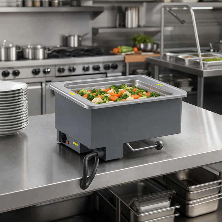 Product image #2 for Vollrath Drop-In Electric Hot Food Well, 1 Full-Size Pan, Wet Operation, 120V