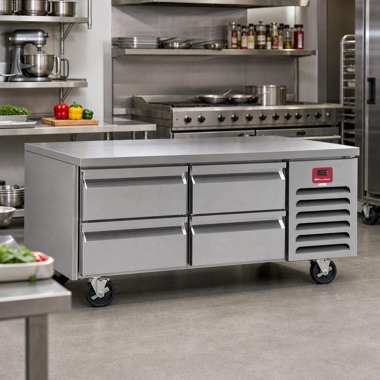 Product image #2 for Southbend Platinum Low-Height 108-Inch Self-Contained Freezer Base with 6 Self-Closing Drawers