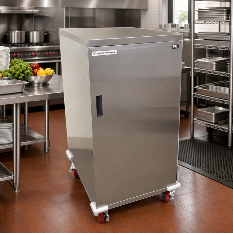 Product image #2 for Carter-Hoffmann Economy Enclosed Mobile Patient Tray Cart, Single Door, 12-Tray Capacity