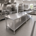 Thumbnail image #2 for Sapphire 120-Inch x 18-Inch Flat Top Stainless Steel Work Table with Undershelf