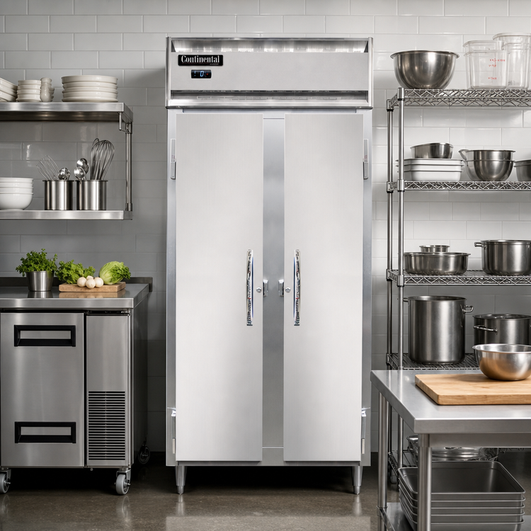 Product image #2 for Continental Refrigerator D2FSENSS Designer Slim Line 2-Section Reach-In Freezer