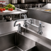 Thumbnail image #2 for equip 8-Inch Deck Mount Manual Mixing Faucet with Swing Nozzle and Lever Handles