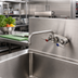 Thumbnail image #2 for T&S Brass 4-Inch Centers Backsplash-Mount Workboard Faucet with 8-Inch Swing Nozzle