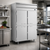 Thumbnail image #2 for Beverage-Air P Series 2-Section Pass-Thru Freezer with 8 Half Solid Doors, 48.33 Cu. Ft., Top-Mounted Self-Contained Refrigeration