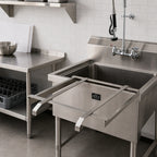 Thumbnail image #2 for John Boos PB-DTS-20RS Stainless Steel Dishtable Rack Slide for 20" x 20" Pre-Rinse Sink