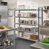 Thumbnail image #2 for Cambro Camshelving Elements XTRA 18-Inch x 54-Inch x 64-Inch 5-Tier Stationary Add-On Vented Shelving Unit, Speckled Gray
