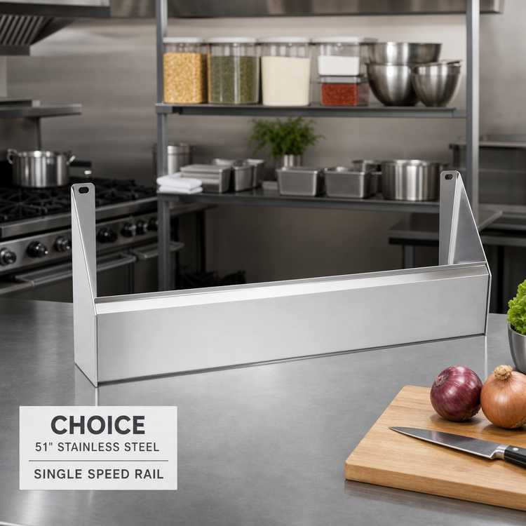 Product image #2 for CHOICE 51-Inch Stainless Steel Single Speed Rail