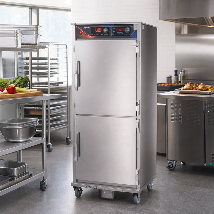 Product image #2 for Cres Cor Roast-N-Hold Pass-Thru Convection Cook and Hold Oven, Full-Height, 2-Compartment, 208V