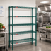 Thumbnail image #2 for Eagle Valu-Gard 5-Tier Add-On Wire Shelving Unit, 42W x 24D x 74H, Green Epoxy
