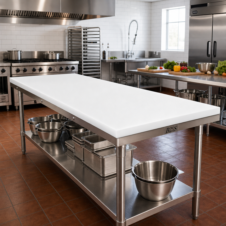 Product image #2 for John Boos 120 Inch x 24 Inch Reversible Poly Work Table Top Replacement for TC, M & GMT Tables