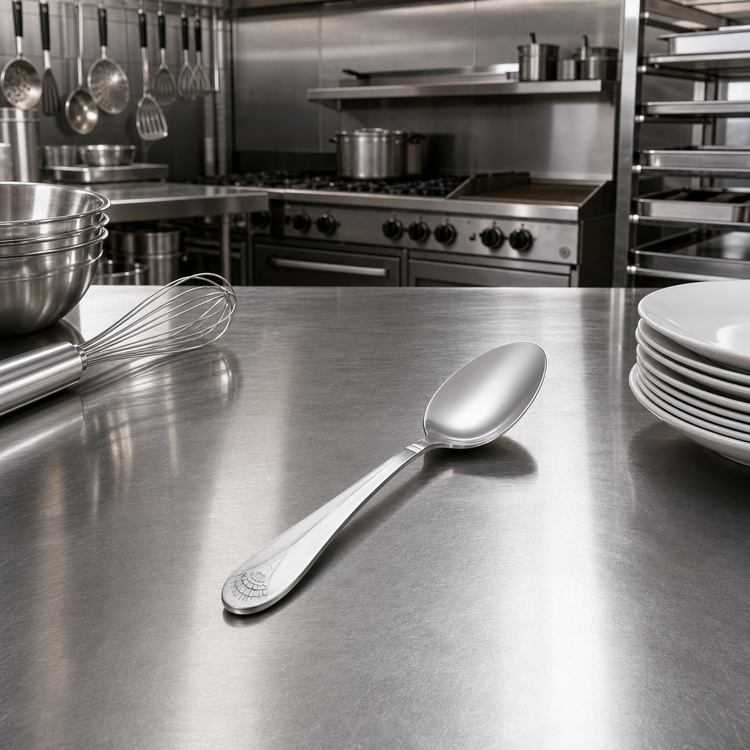 Product image #2 for Fan Extra-Heavy Weight Teaspoon, 6-1/8 Inch, 18/8 Stainless Steel