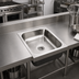 Thumbnail image #2 for Weld-In Seamless Single-Compartment Sink with 16 x 20 x 8 Inch Bowl, 304 Stainless Steel