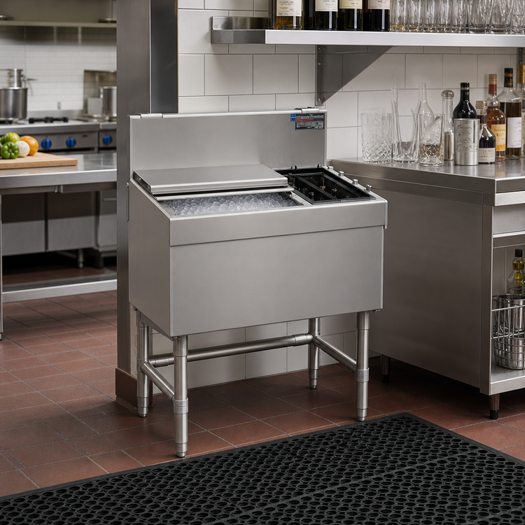 Product image #2 for Eagle Group Spec-Bar 30"W x 24"D Combo Insulated Ice Bin/Bottle Unit, 64 lb Capacity