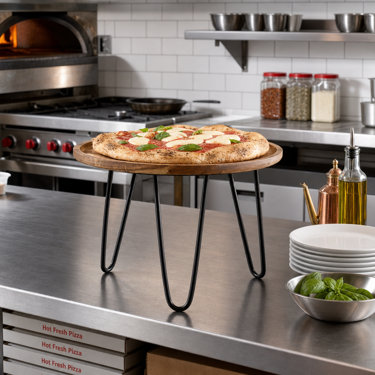 Product image #2 for American Metalcraft Loft Collection Rubberized Round Pizza Stand, 9.8 Inch Diameter x 7 Inch Height