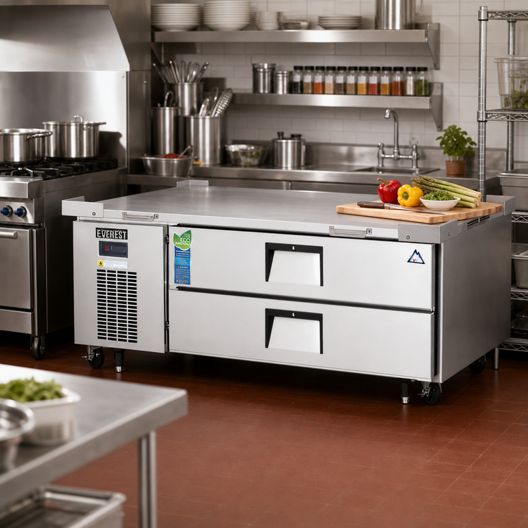 Product image #2 for Everest Refrigeration 60-Inch One-Section Chef Base Refrigerator with 2 Drawers