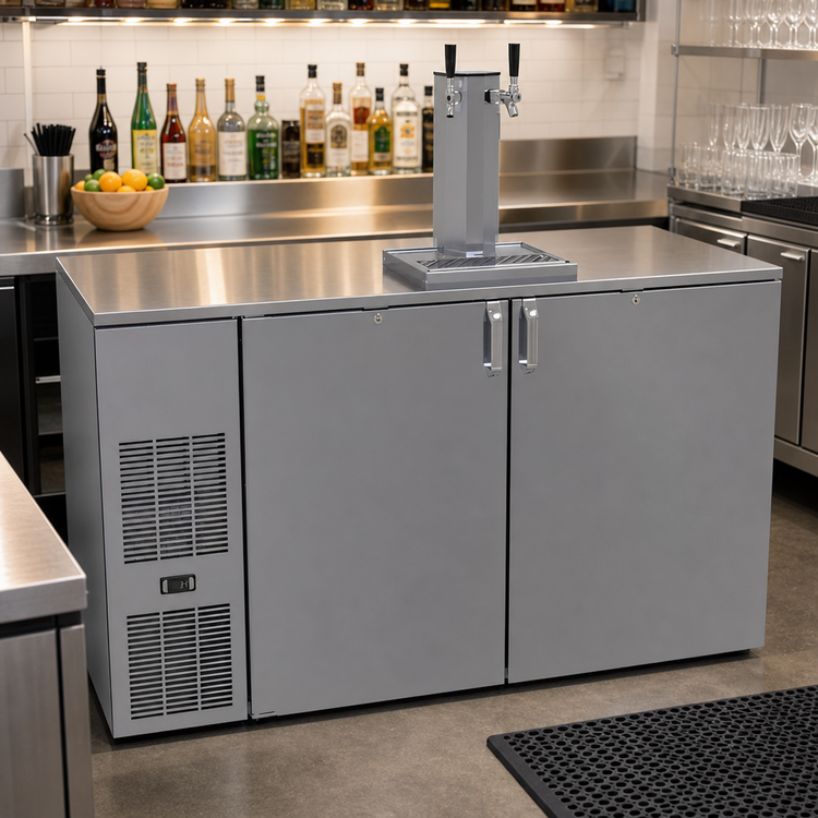 Product image #2 for Glastender C1FB60-DD 60-Inch Front-Serviced Bar Profile Draft Dispensing Cooler