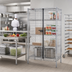 Thumbnail image #2 for Eagle Group QuadTruss Stationary Chrome-Plated Wire Security Cage with Dual Locking Doors, 33-1/4 x 17-1/4 x 67 Inches