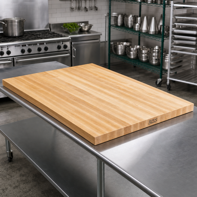 Product image #2 for Boos Block 48" x 25" x 1-1/2" Edge Grain Hard Rock Maple Kitchen Countertop, Varnique Finish