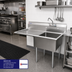 Thumbnail image #2 for Omcan USA 1-Compartment Pot Sink with Left Drainboard and 24 x 24 x 14 Bowl, 304 Stainless Steel