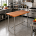 Thumbnail image #2 for John Boos Cucina Classico 48-Inch x 30-Inch American Cherry Island Work Table with Stainless Steel Legs and 1-1/2-Inch Edge Grain Top
