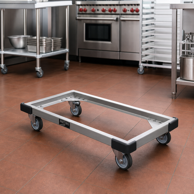 Product image #2 for Metro Made-to-Order Stainless Steel Truck Dolly Frame, 60"W x 18"D, Wraparound Bumper