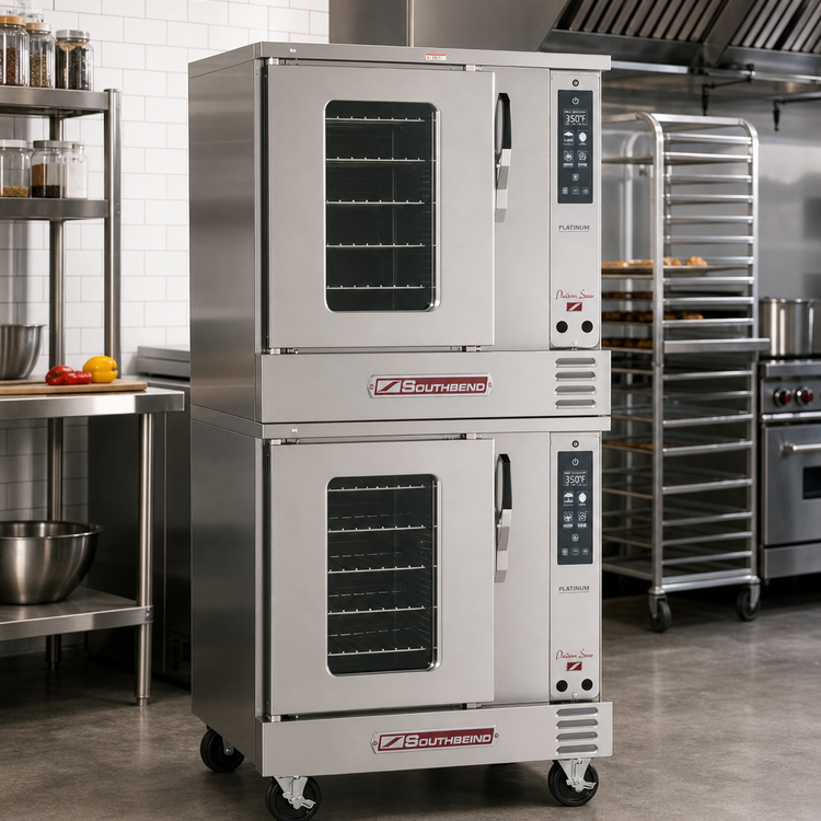 Product image #2 for Southbend Platinum Double Deck Half-Size Electric Convection Oven, 7.5 kW Per Deck, Touch Controls, Ventless, Standard Depth