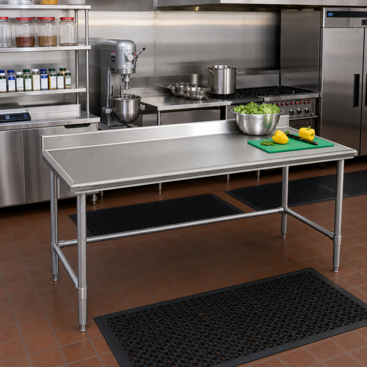 Product image #2 for Spec-Master Marine Series Stainless Steel Work Table with 4-1/2-Inch Backsplash, 108 x 30 Inches