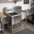 Thumbnail image #2 for John Boos Pro-Bowl 1-Compartment Commercial Sink with Right Drainboard, 18 x 24 x 14-Inch Bowl, 10-Inch Backsplash