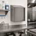 Thumbnail image #2 for Wall-Mounted Chemical Storage Cabinet with Sloped Top, 24W x 15D x 28H, Stainless Steel, Locking Left-Hinged Door