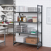 Thumbnail image #2 for Cambro Camshelving Basics Plus 24 in. x 42 in. x 64 in. Stationary Starter Shelving Unit, 4-Tier Mixed Shelf, Brushed Graphite