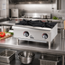 Thumbnail image #2 for Star-Max 24-Inch Side-by-Side 2-Burner Gas Hot Plate with Stainless Steel Front, 50,000 BTU
