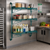 Thumbnail image #2 for Quantum Wall-Mount Cantilever Shelving Starter Unit with 3 Wire Shelves and 54-Inch Posts