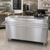 Thumbnail image #2 for BK Resources Stainless Steel Cashier-Serve Counter with Door-Side Urn Trough, Hinged Doors and Lock, 72 Inch x 30 Inch